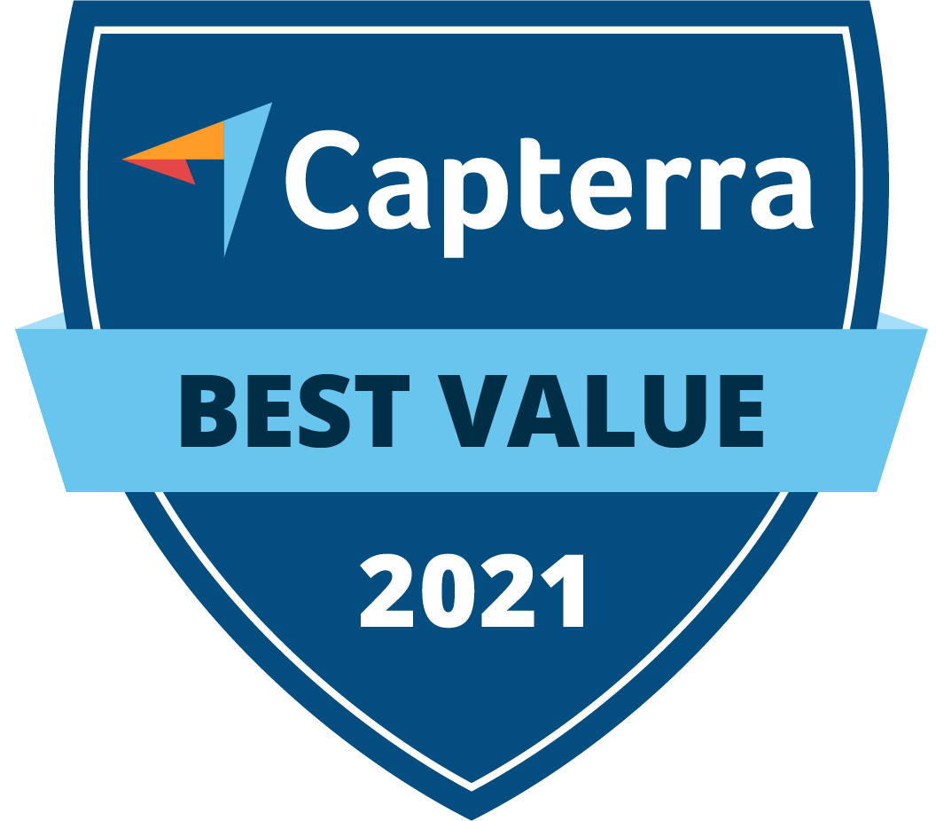 Capterra best value 2021 badge