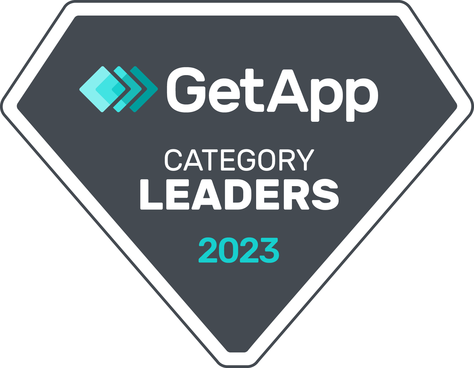 GetApp category leader 2023 badge