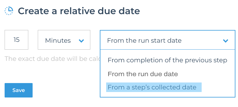 Due date data collection
