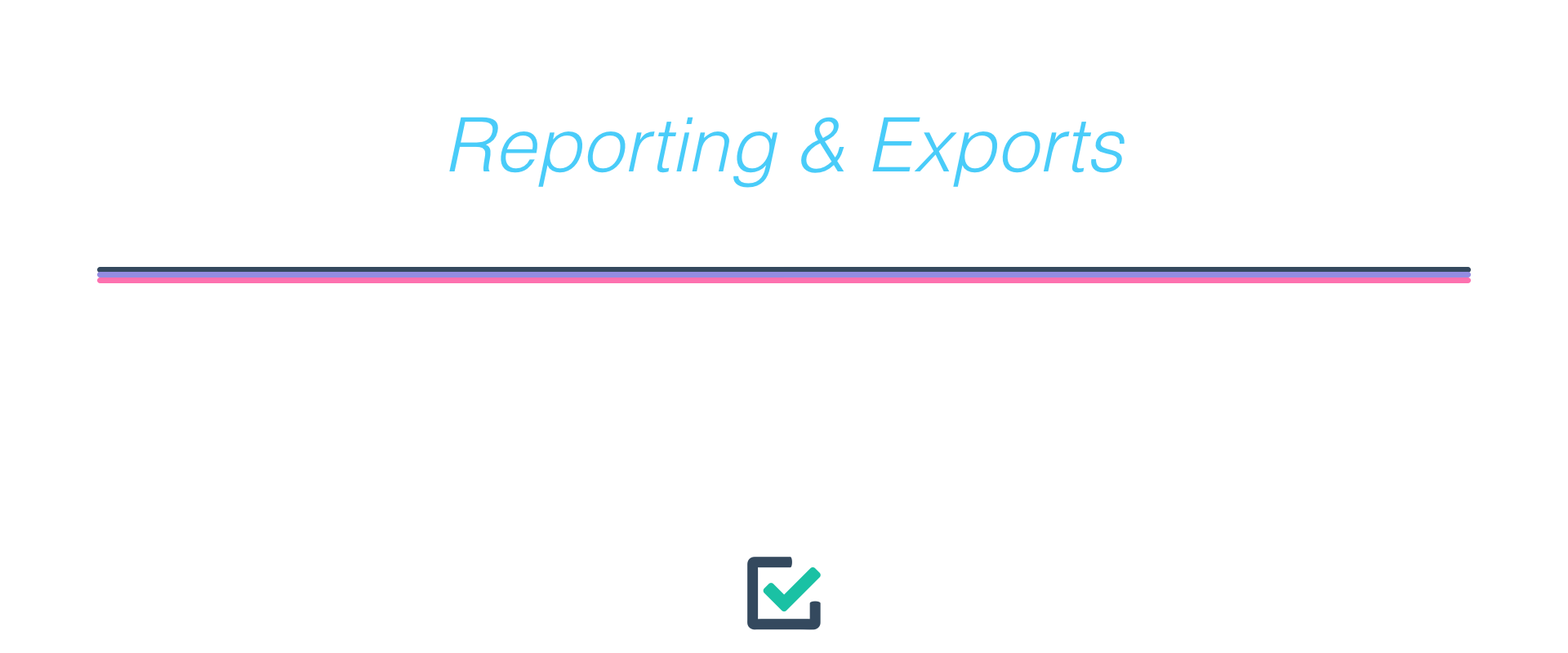 Reporting exports